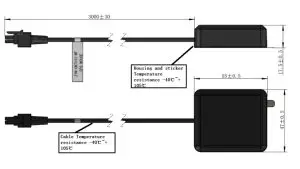 GLEAD ZYM-GM7033-MF GNSS Mouse Receiver - outline