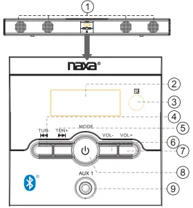 naxa NHS 7008 42 Sound Bar with Bluetooth - Front View