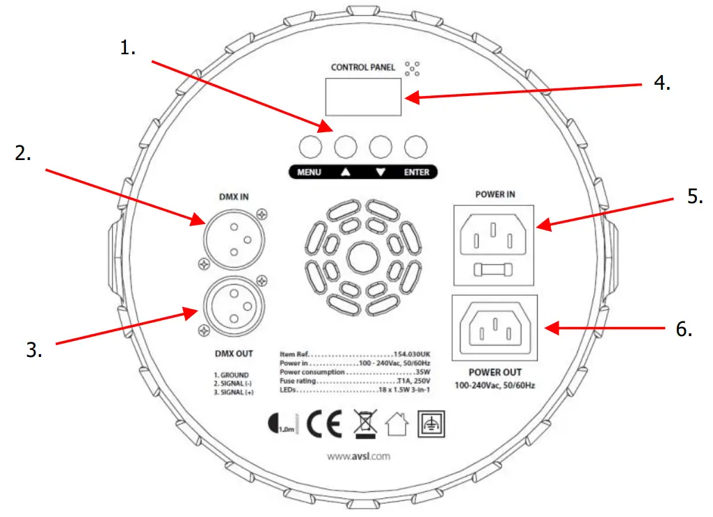 qtx 151 030UK PAR100 3in1 LED PAR Can - Cleaning