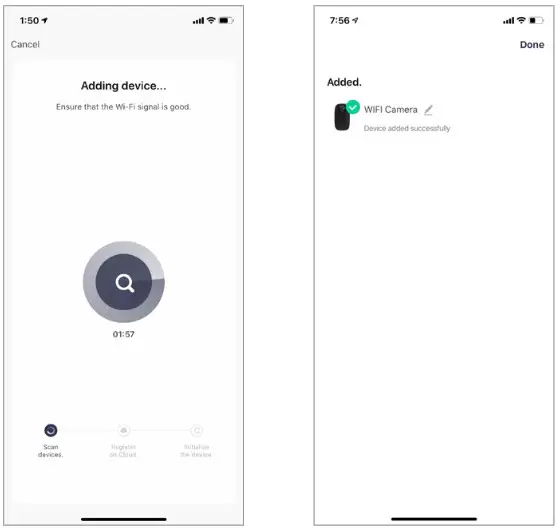 Brookstone BKWIFICAMWL2 Security WiFi Camera - ADD DEVICE 3