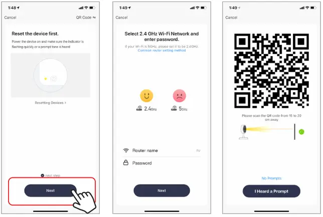 Brookstone BKWIFICAMWL2 Security WiFi Camera - ADD DEVICE