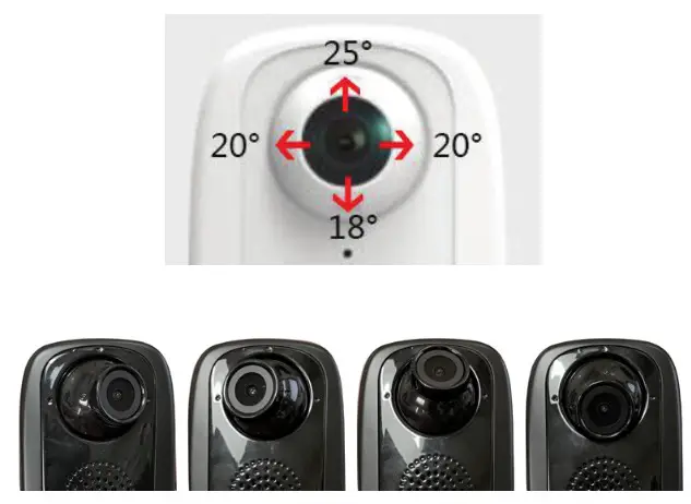 Brookstone BKWIFICAMWL2 Security WiFi Camera - LENS ANGLE