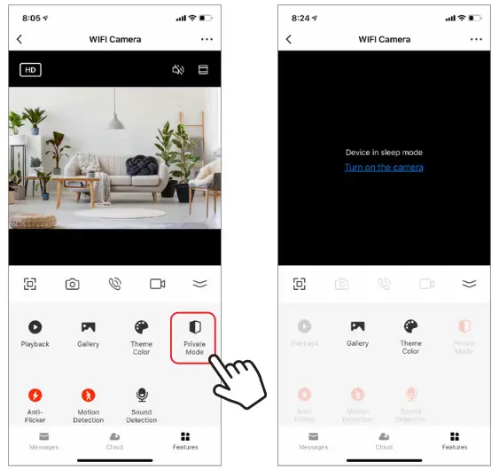 Brookstone BKWIFICAMWL2 Security WiFi Camera - Private Mode
