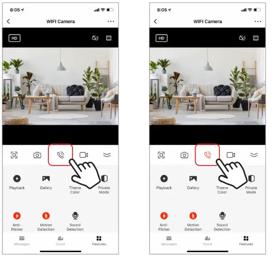 Brookstone BKWIFICAMWL2 Security WiFi Camera - Two Way Audio
