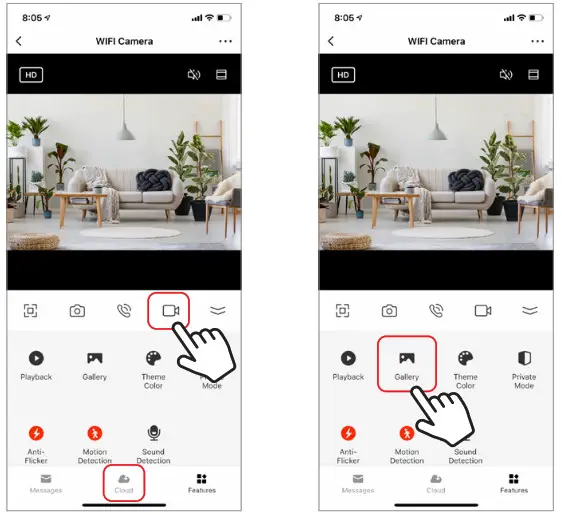 Brookstone BKWIFICAMWL2 Security WiFi Camera - Video Recording