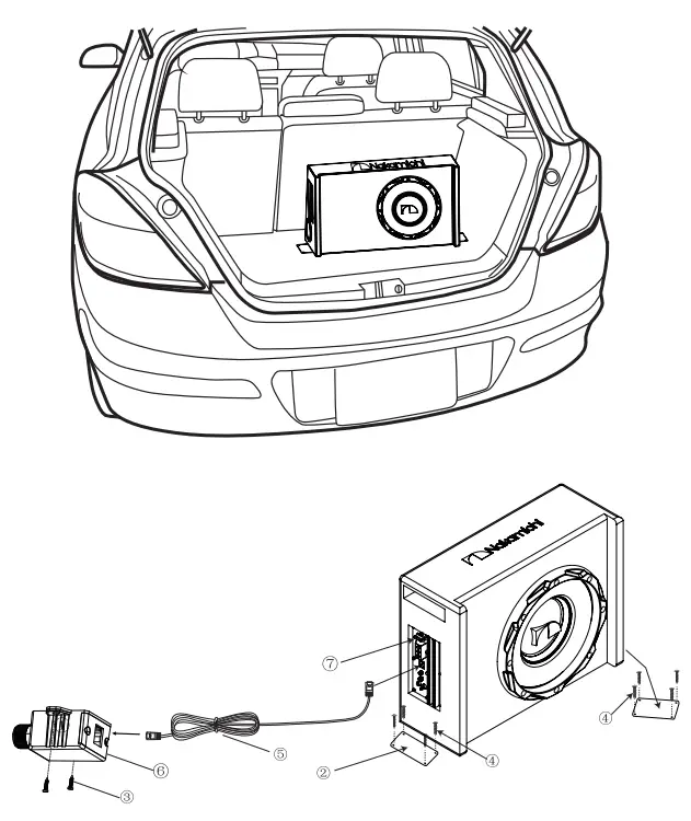 Nakamichi NBX25M Pro 10 Inch Active Subwoofer Box - installation