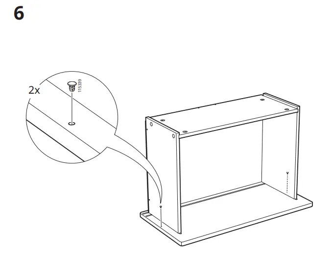 IKEA KONSTRUERA 30x60 cm Drawer without Front White fig8