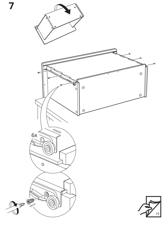 IKEA KONSTRUERA 30x60 cm Drawer without Front White fig9
