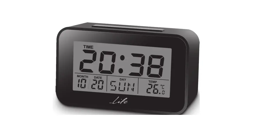 Sunrise Acl-201 Digital Alarm Clock With Lcd Display And Indoor Thermometer User Manual