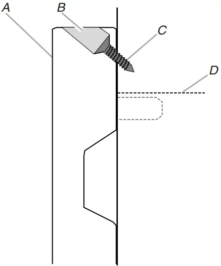 Vinotemp BR MW BI22 S Microwave Oven - Long wood screw