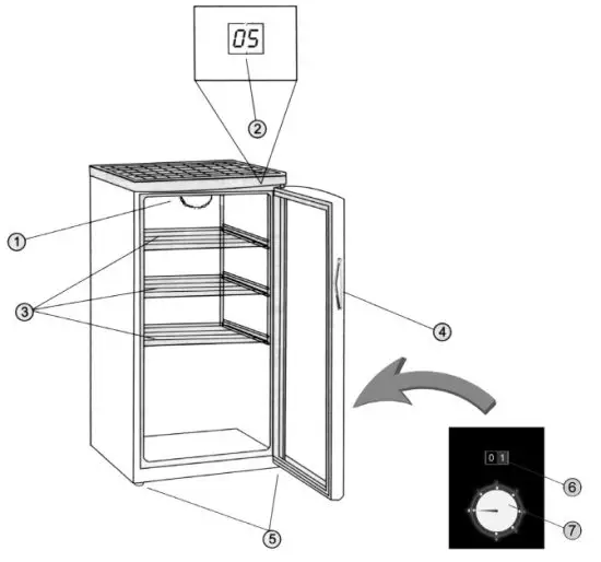 TEFCOLD BC85I BC85I 1 Door Glass Bottle Cooler - PRODUCT PARTS AND FEATURES
