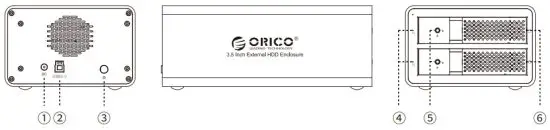 ORICO 95U3 Series 3 5 Inch External HDD Enclosure - Product Illustration 9528U3