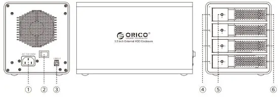 ORICO 95U3 Series 3 5 Inch External HDD Enclosure - Product Illustration 9548U3