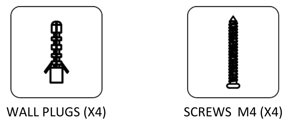 Better Bathroom BeBa 27528 Wall Mounted LED Mirror with Demister - screws