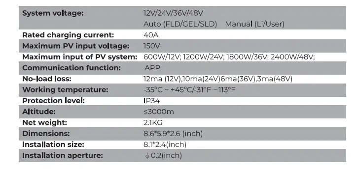 BougeRV-40A-MPPT-Negative-Ground-Solar-Charge-Controller-14