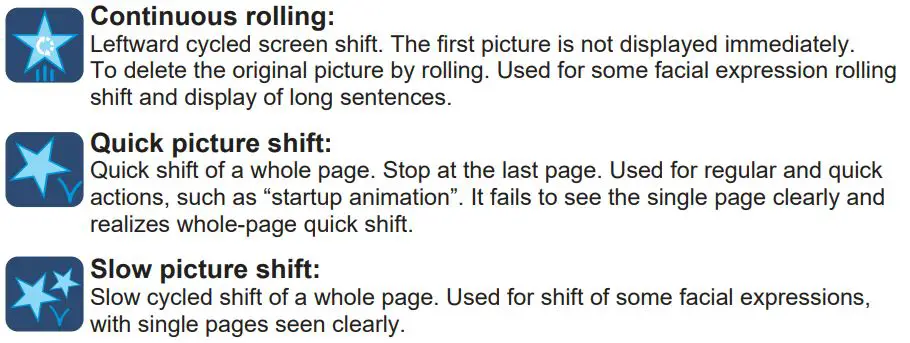 GUANGDONG NX01 Robot Cubby Instruction Manual - Special Effect Animation