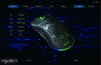 HXSJ J900 RGB Lighting Programmable Gaming Mouse - 1
