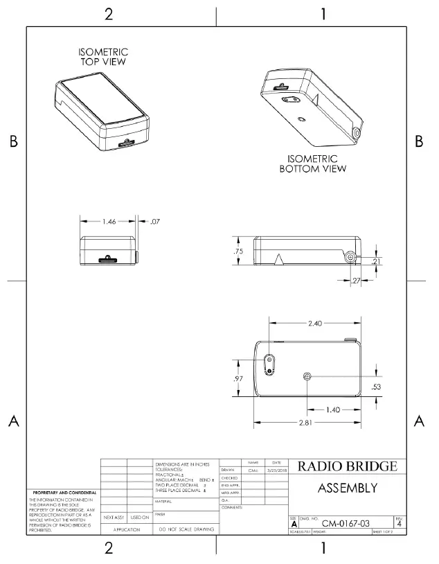 RADIO -BRIDGE- RBS301-TEMP-EXT-US -Wireless -External -Probe- Temp -Sensor -1
