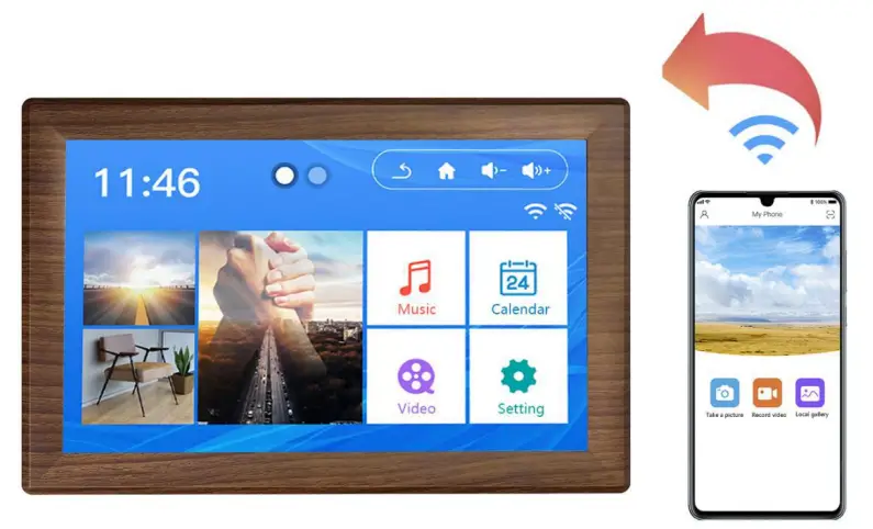 E Tech ID DF10B Cloud Digital Photo Frame