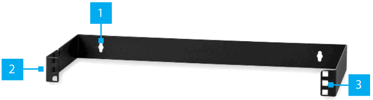 StarTech com 1U 19in Steel Hinged Wall-Mount Bracket for Patch Panels - Product Diagram
