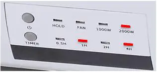 Goldair GCW220 2000W Ceramic Wall Heater - Operating Your Heater 2