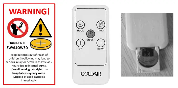 Goldair GCW220 2000W Ceramic Wall Heater - Operating Your Heater 3