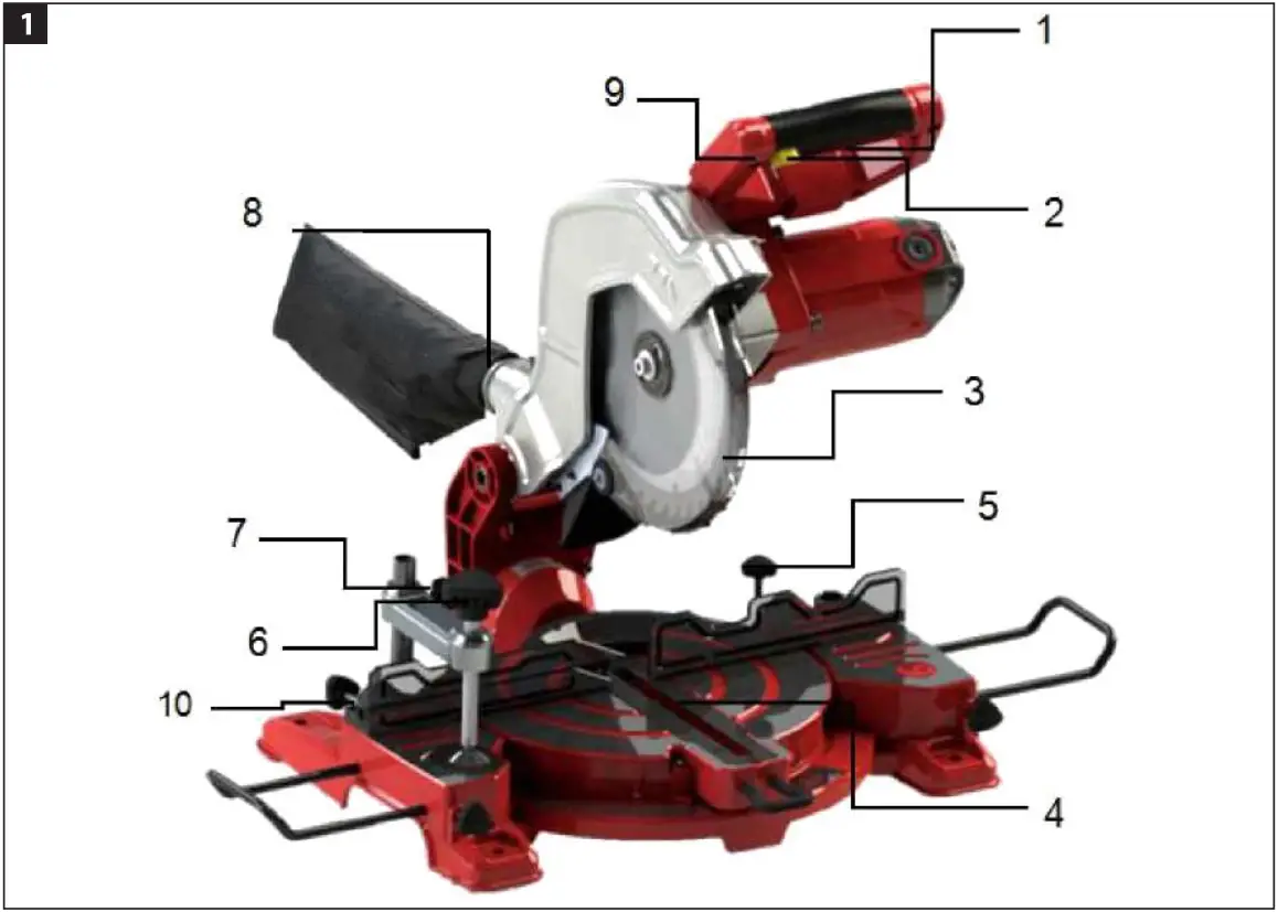 MEEC TOOLS 009459 Cordless Mitre Saw 1