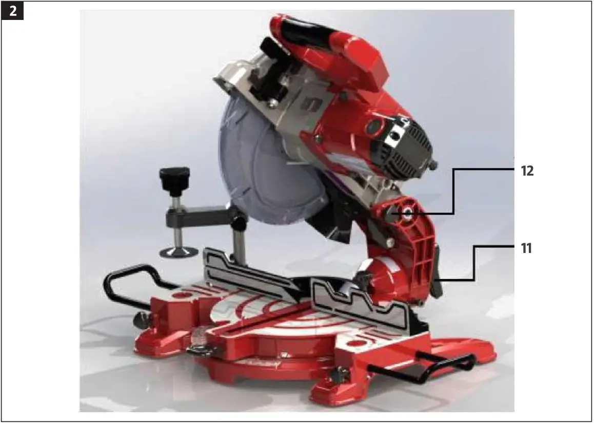 MEEC TOOLS 009459 Cordless Mitre Saw 2