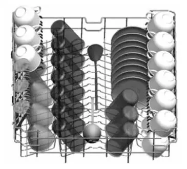Westinghouse DISHWASHER - Alternative basket loads Top Basket