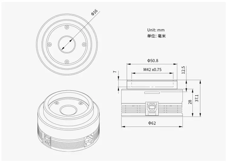 ZWO ASI662 OSC Planetary Camera - Structural