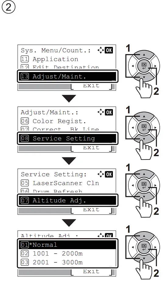 Altitude Adjustment (1000m or higher Only)