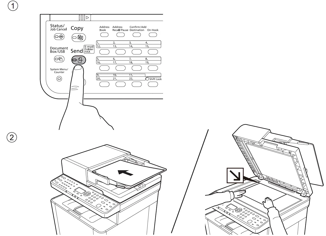 MA2100c Series Laser Multi function printer Scan (E-mail)
