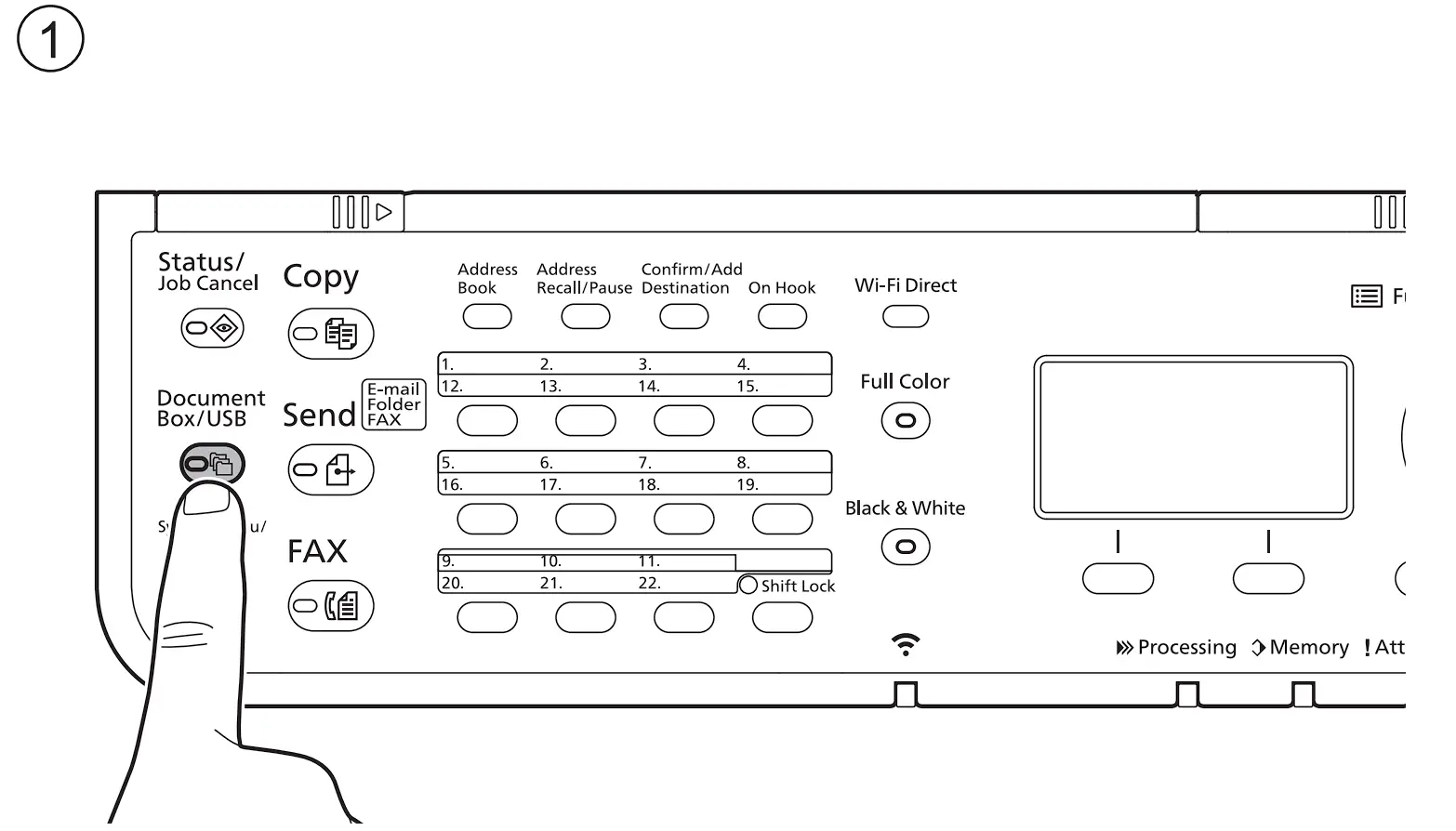 MA2100c Series Laser Multi function printerPrivate printing