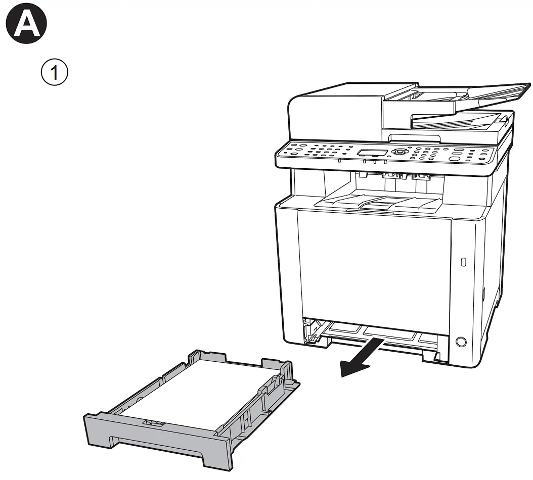 MA2100c Series Laser Multi function printer Clear Paper Jam