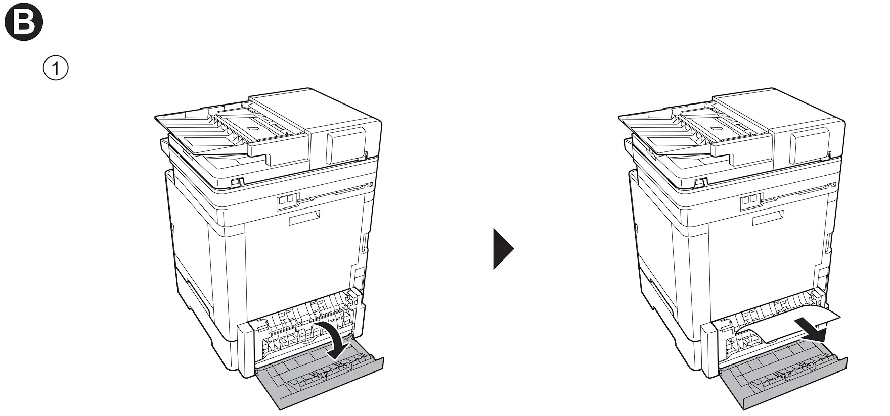 MA2100c Series Laser Multi function printer Clear Paper Jam