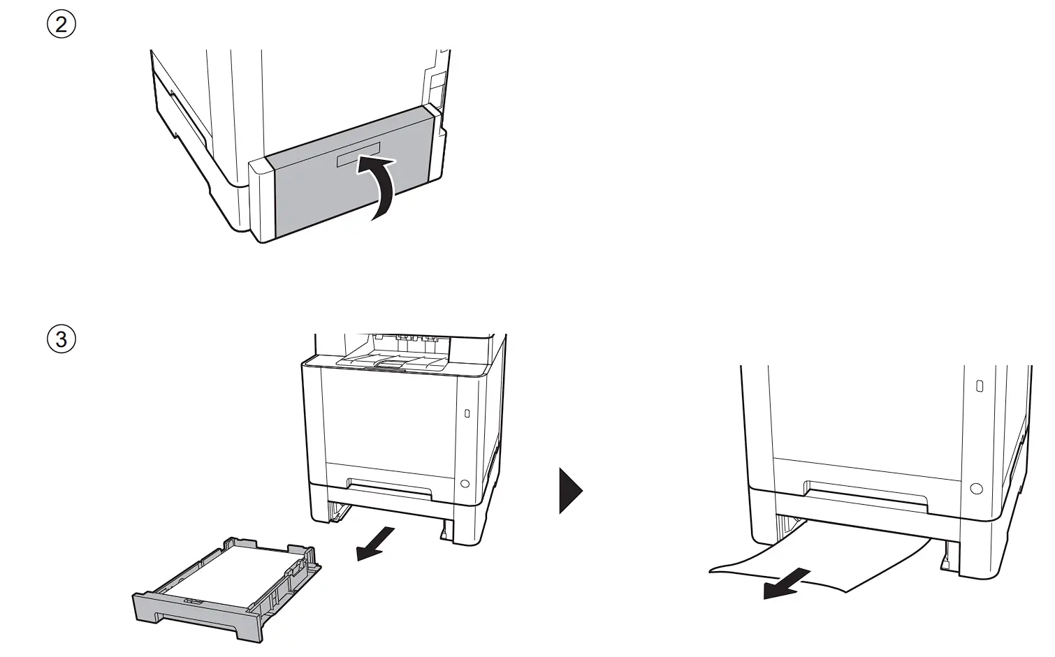 MA2100c Series Laser Multi function printer Clear Paper Jam