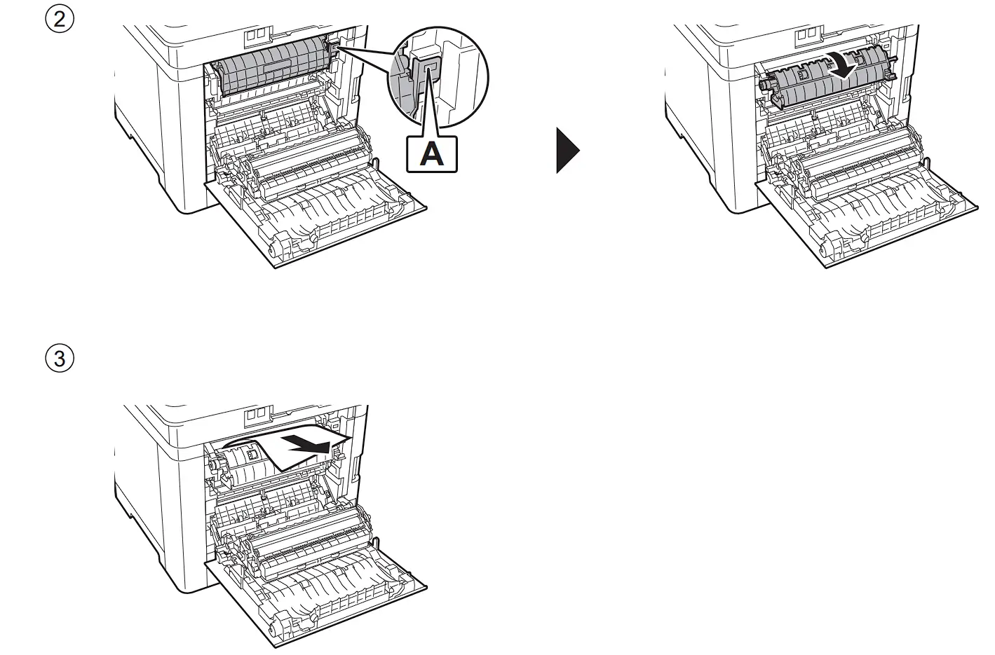 MA2100c Series Laser Multi function printer Clear Paper Jam