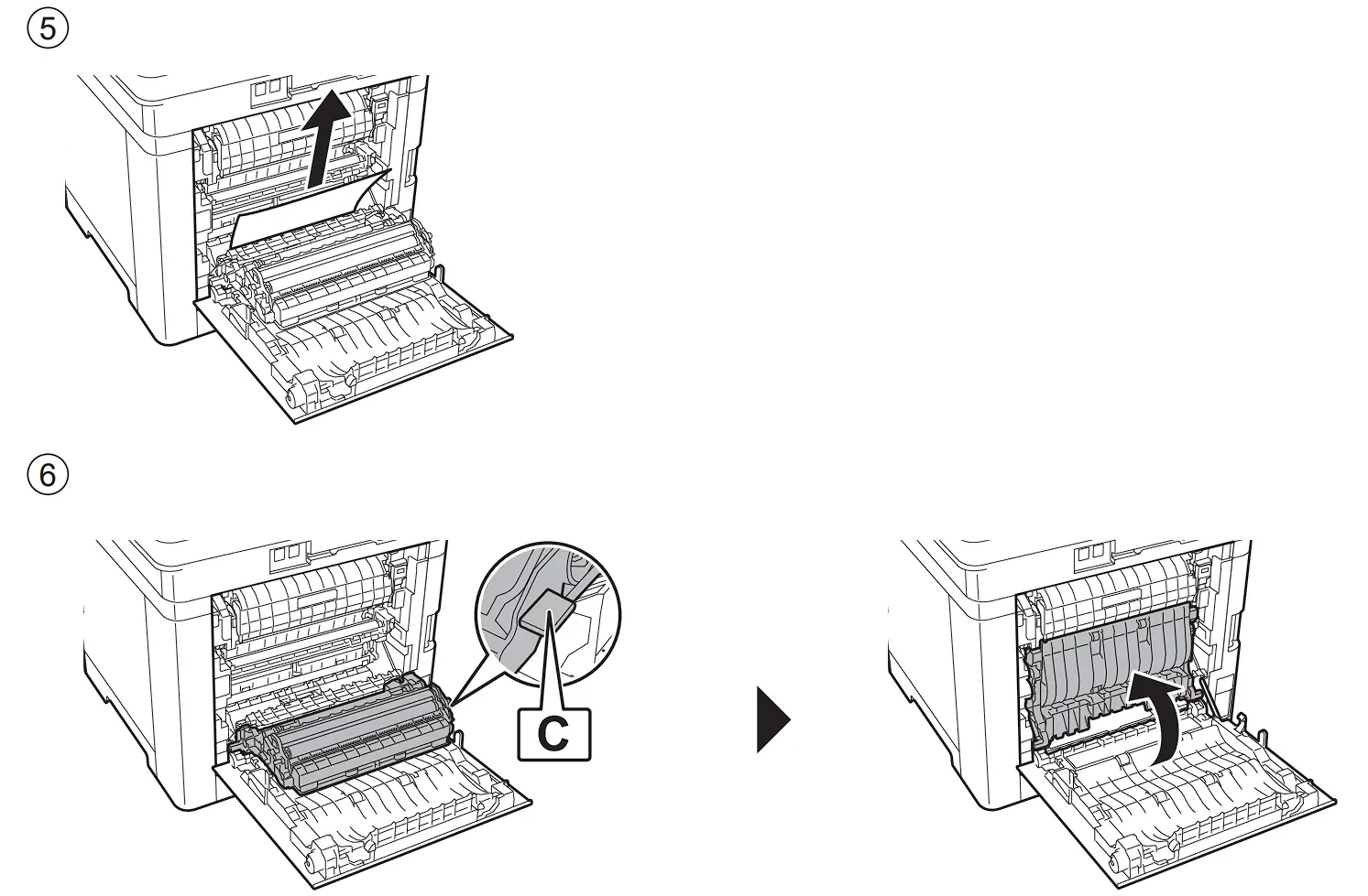 MA2100c Series Laser Multi function printer Clear Paper Jam