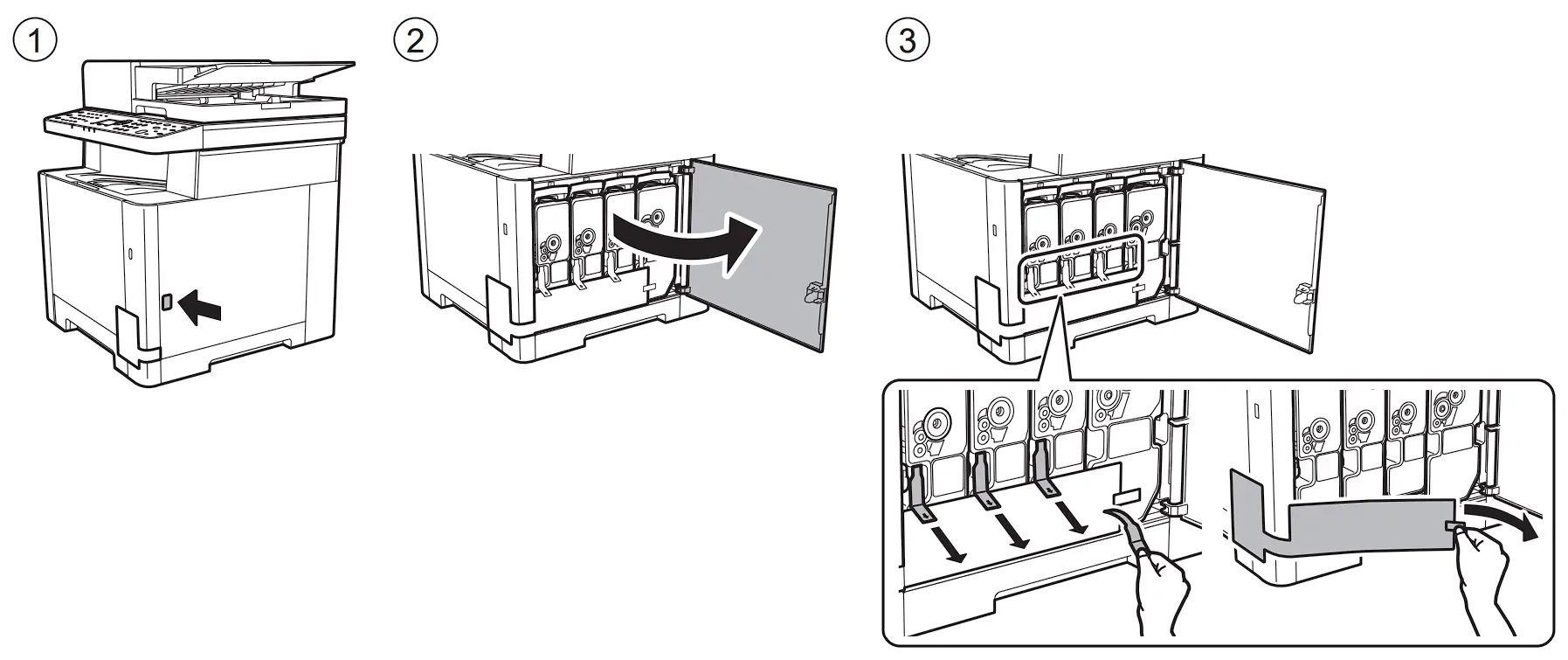 Setting up the Toner Container