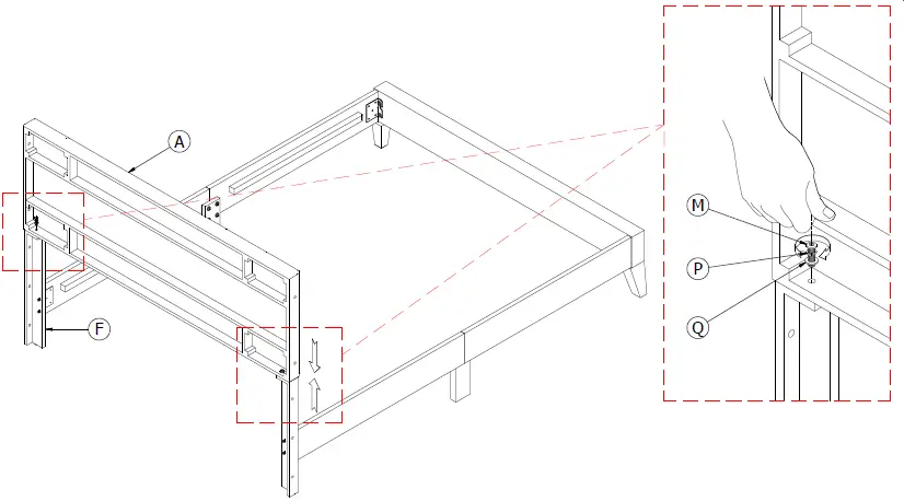 HOMEDEPOT-SXB0812AAB-Black-Velvet-Upholstered-Frame-Queen-Platform-Bed-with-Channel-Tufting-and-Nailhead-Trim-FIG-5