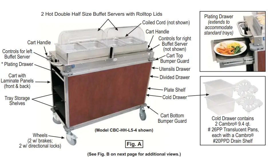 Cadco-CBC-HH-L3-MobileServ-Junior-Hot-Buffet-Carts-FIG-2
