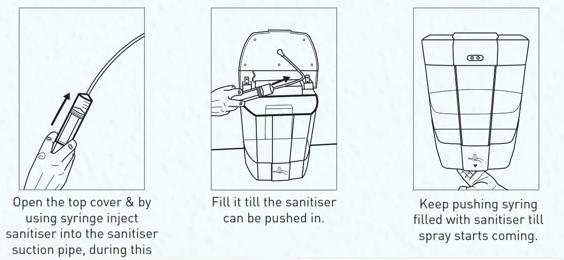 KENT Auto Sanitise-6 - PRIMING OF THE PUMP