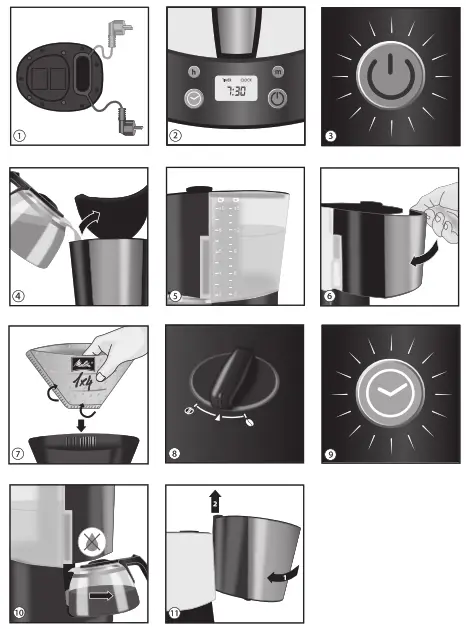 Melitta 6772269 Enjoy Top Timer Filter Coffee Machine - PARTS