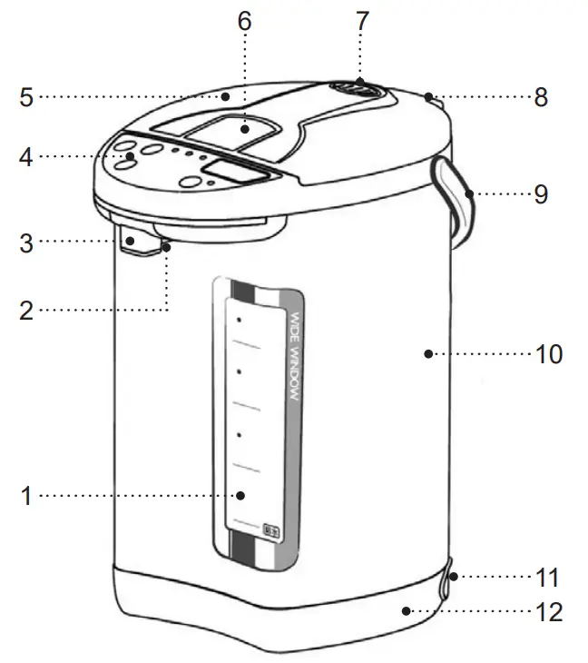 BRAYER Thermopot BR1091WH fig 1