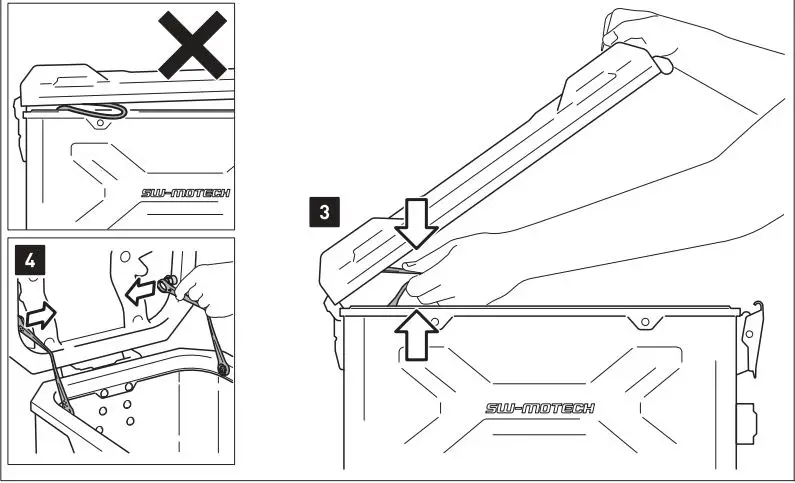 SW-MOTECH KFT.13.849.70000-B Aluminum Case System Instruction Manual - LID Limiter