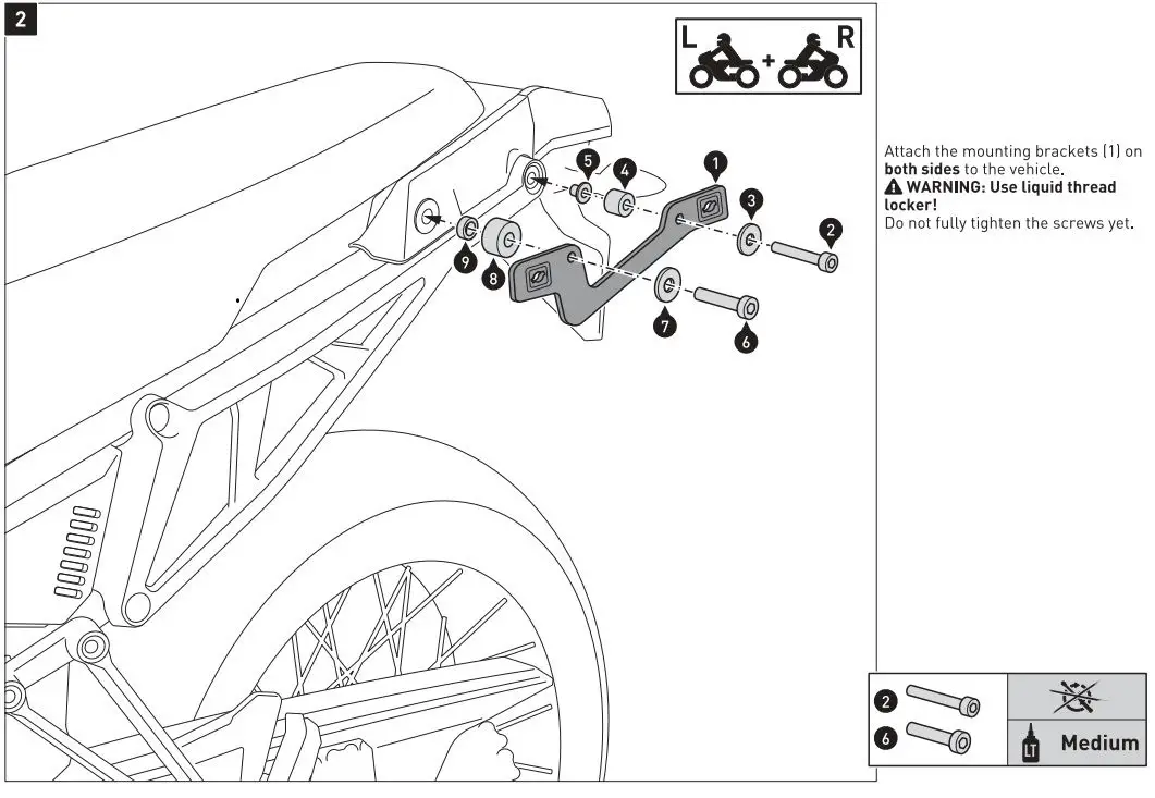 SW-MOTECH KFT.13.849.70000-B Aluminum Case System Instruction Manual - Mounting 2