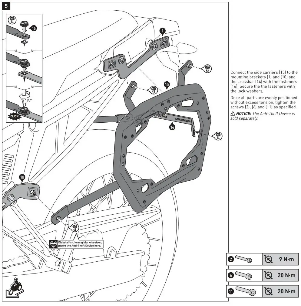 SW-MOTECH KFT.13.849.70000-B Aluminum Case System Instruction Manual - Mounting 5