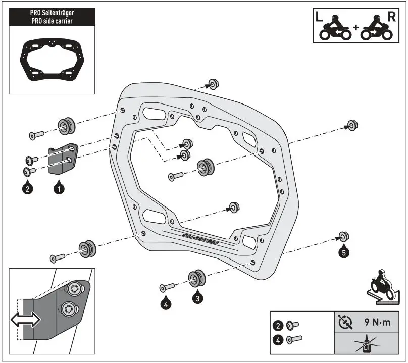 SW-MOTECH KFT.13.849.70000-B Aluminum Case System Instruction Manual - Mounting 6