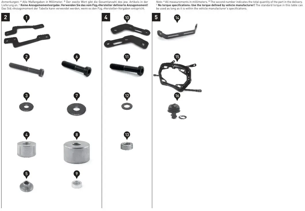 SW-MOTECH KFT.13.849.70000-B Aluminum Case System Instruction Manual - Parts List