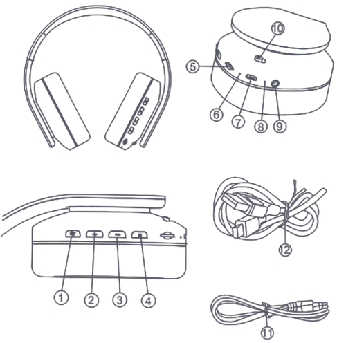 TUINYO WH-816 Bluetooth Headphone - 1